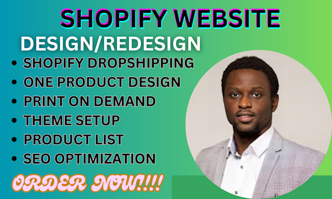 Gig Preview - Design shopify website shopify redesign shopify dropshipping product  research