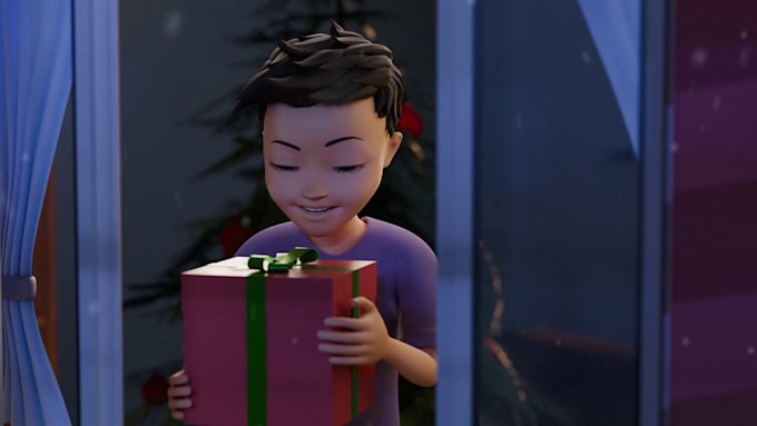 Gig Preview - Do 3d animation christmas animation merry christmas video 3d kids animation