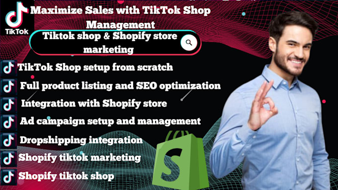 Gig Preview - Fix tiktok shop tiktok dropshipping tiktok affiliate