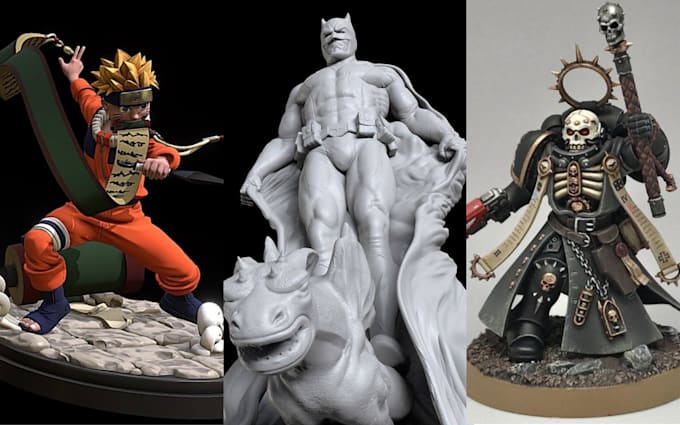 Gig Preview - Action figure 3d toy figurine miniature tabletop statue use stl  for 3d printing