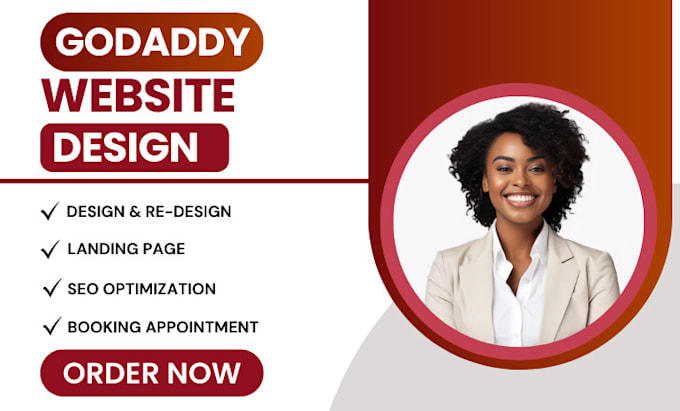 Gig Preview - Godaddy website design godaddy website redesign, develop godaddy website design