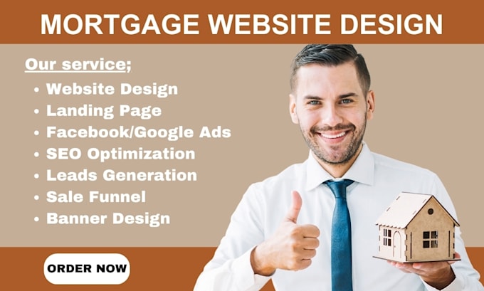 Gig Preview - Design mortgage mortgage website mortgage leads mortgage calculator landing page