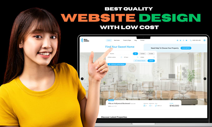 Gig Preview - Do best quality website design with low cost