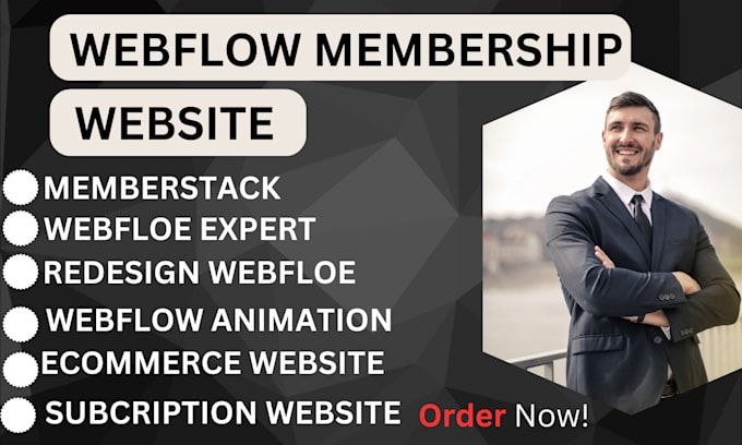 Gig Preview - Do webflow membership web application and custom cms development