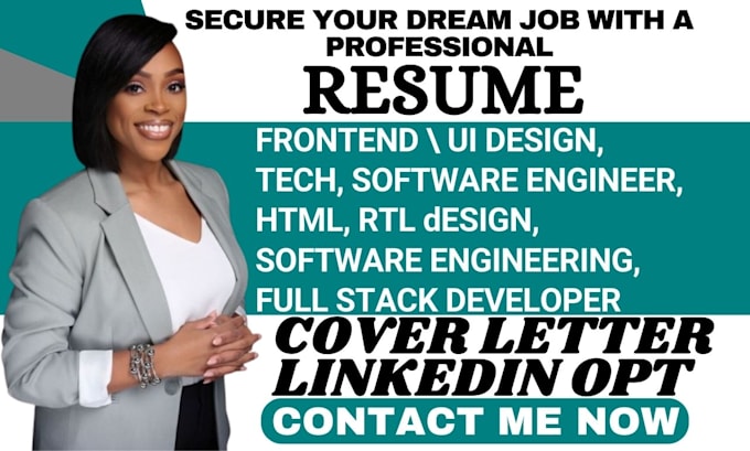 Gig Preview - Write rtl design, tech, software engineer, html, and full stack developer resume