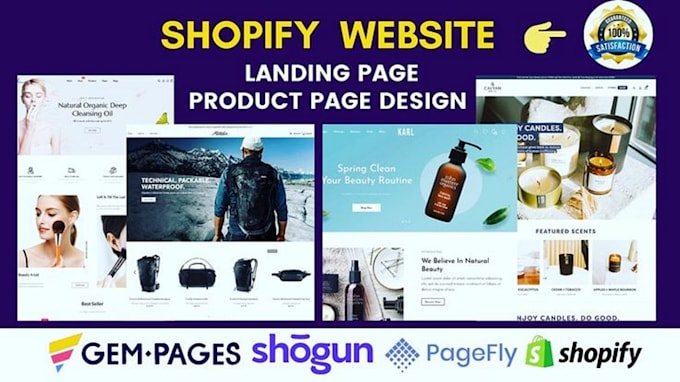 Gig Preview - Clone, revamp shopify store landing page design in replo, pagefly, or gempages