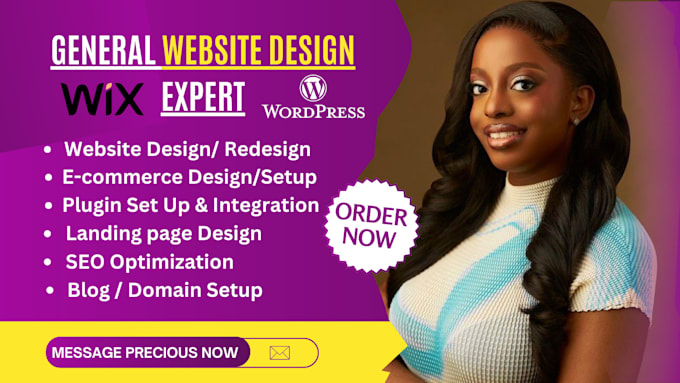 Gig Preview - Be wix virtual assistant, wix website design redesign, general website design