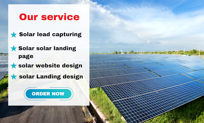 Gig Preview - Create a professional lead capturing solar website or solar landing page