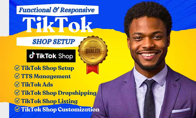 Gig Preview - Manage tiktok shop product listing, tiktok ads, tiktok shop dropshipping