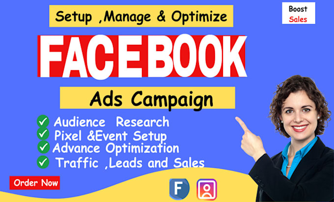 Gig Preview - Do setup facebook ads campaign for leads and sales