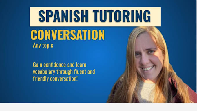 Gig Preview - Be your spanish tutor