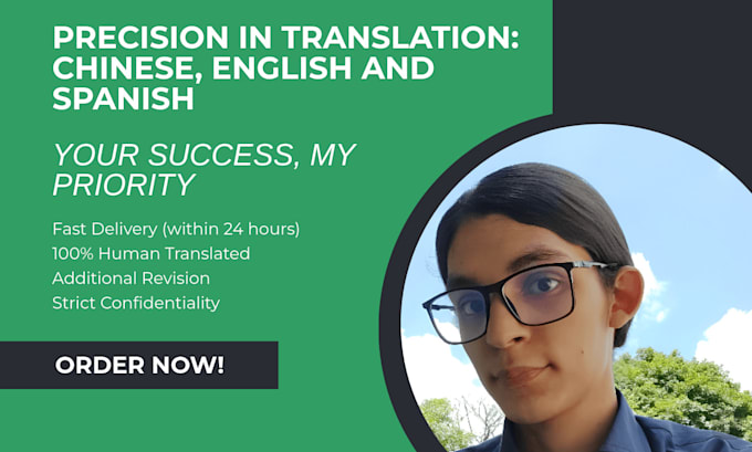 Gig Preview - Translate spanish, english and chinese for your clients