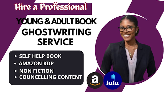 Gig Preview - Ebook ghostwrite for amazon kdp, young and adult self help book non fiction