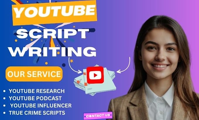 Gig Preview - Write a video script and research for youtube video