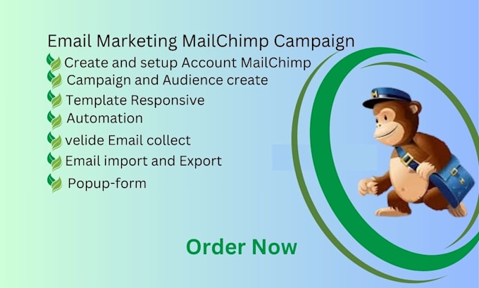 Gig Preview - Email marketing, mailchimp campaign setup to grow your brand