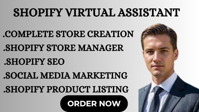 Gig Preview - Be your shopify virtual assistant shopify marketing for shopify sales promotion