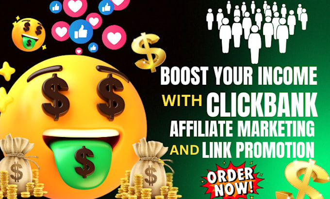 Gig Preview - Create clickbank account clickbnk link promotion clickbank promote affilite link