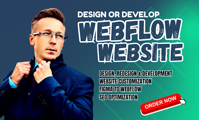 Gig Preview - Design redesign develop webflow website fix or update webflow website and figma