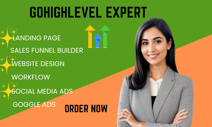 Gig Preview - Gohighlevel landing page sales funnel gohighlevel crm automated follow up ghl