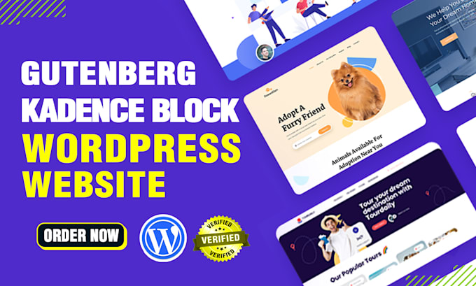 Gig Preview - Build a fast SEO optimized wordpress website using gutenberg kadence blocks