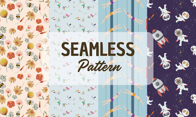 Gig Preview - Design unique seamless pattern, textile print, and packaging