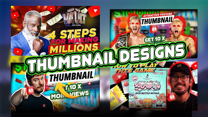 Gig Preview - Be your thumbnail designer amazing youtube attracts viewers