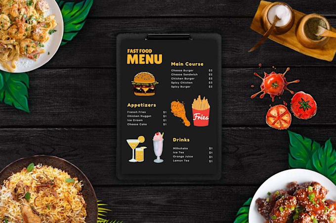 Gig Preview - Do best design modern restaurant menu, food menu design