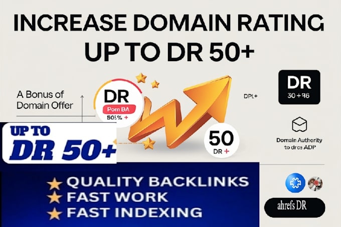 Bestseller - increase domain rating increase ahrefs DR 50 plus