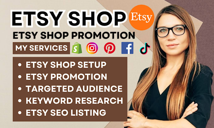 Gig Preview - Do etsy shop promotion marketing, etsy traffic, etsy promotion for etsy sales