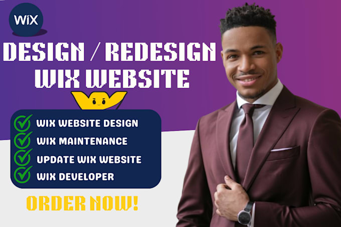 Gig Preview - Create wix website redesign, wix website design or redesign wix website, wix