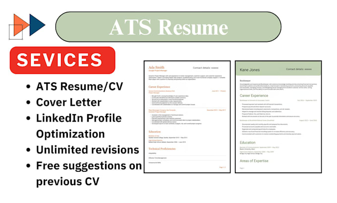 Gig Preview - Write your ats friendly resume or create cover letter