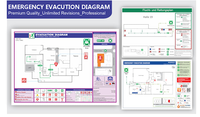 Gig Preview - Design a custom fire emergency evacuation plan