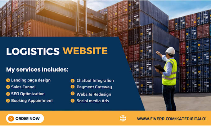 Gig Preview - Build logistics website, freight, truck dispatch, shipping with tracking