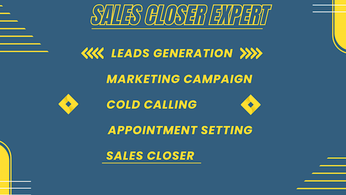 Gig Preview - Be your dynamic sales closer sales representative sales consultant sales agent