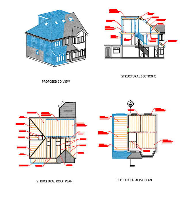 Gig Preview - Do UK building regulations and planning permission drawings with calculation