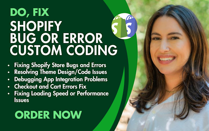 Bestseller - do shopify custom coding, bug fix and custom theme development, error fixing