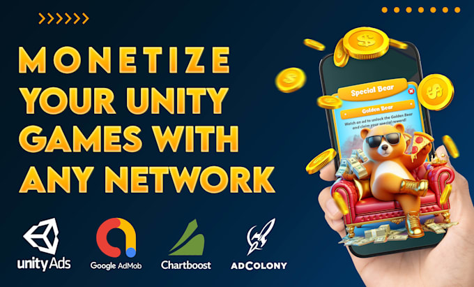 Gig Preview - Our agency will integrate any ads, mediation network and iap for unity game