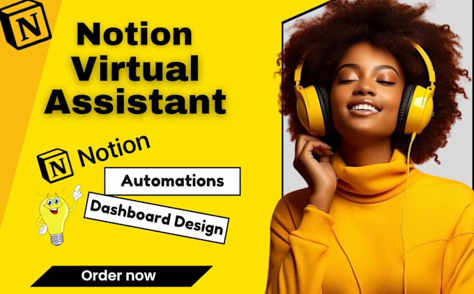 Gig Preview - Build custom notion workspace setup, templates and your notion virtual assistant