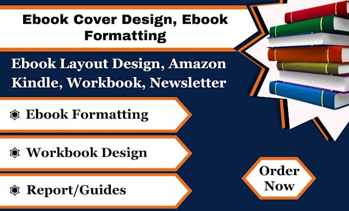 Gig Preview - Do a professional ebook cover design, formatting, layout design, workbooks, pdf