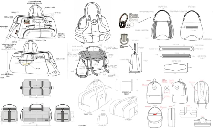 Gig Preview - Design your bag, handbag, backpack, luggage, purses wallet, and make a tech pack