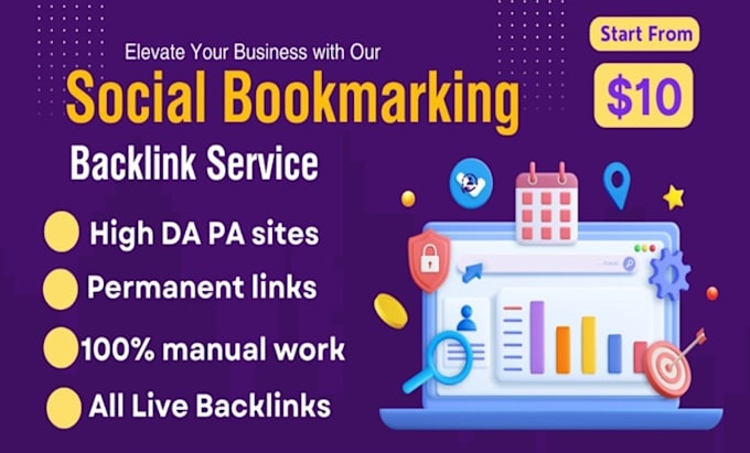 Bestseller - do backlinks social bookmarking  5m organic social media sites websites, youtube