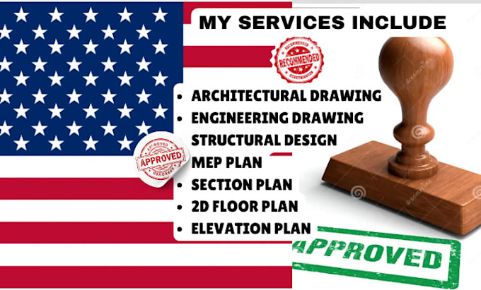 Gig Preview - Stamp sign and seal your architectural drawings siteplan floor plan blueprint