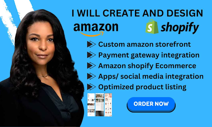 Gig Preview - Create professional amazon shopify ecommerce website payment gateway integration