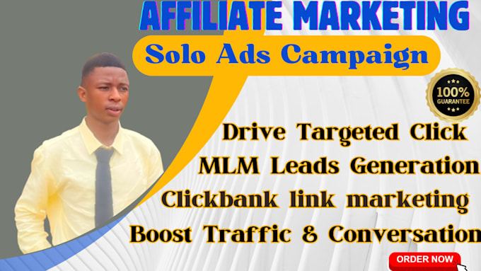 Gig Preview - Blast viral solo ads campaign USA affiliate marketing clickbank MLM leads