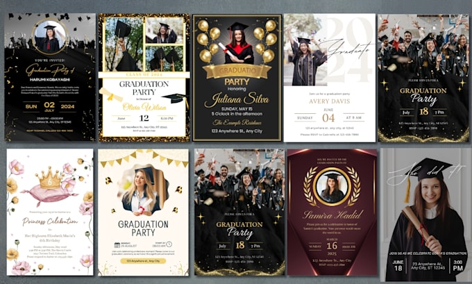 Gig Preview - Design graduation party invitations or announcement card