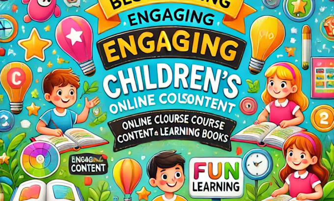 Gig Preview - Create best selling engaging children online course content, educational book