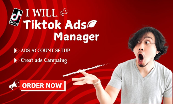 Gig Preview - Create tiktok ads account, tiktok ads manager