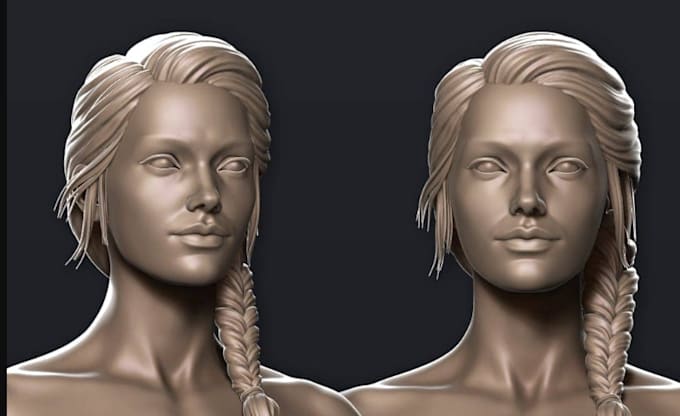 Gig Preview - Mold 3d realistic hyper face, 3d hair, headbust, portrait model, zremesh, stl