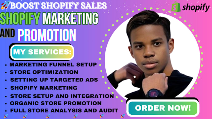 Gig Preview - Skyrocket shopify store, shopify marketing and shopify promotion to boost sales