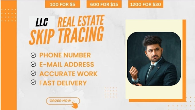 Gig Preview - Do real estate skip tracing, llc skip tracing